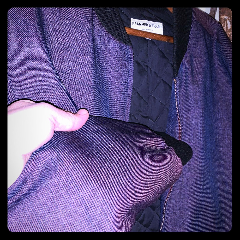 Purple subtle two tone bomber jacket